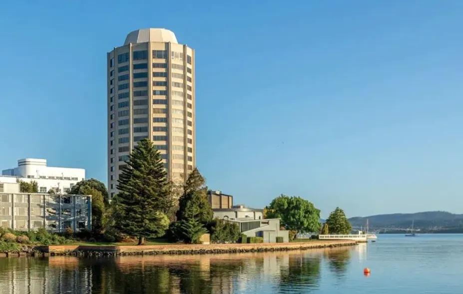 Wrest Point tower and the Derwent River, Hobart, Tasmania